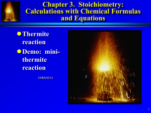 Chapter 4: Chemical Equations and Quantitative Relationships