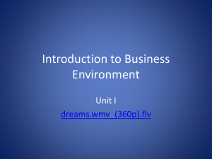Introduction to Business Environment