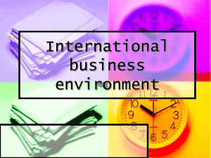 International business environment