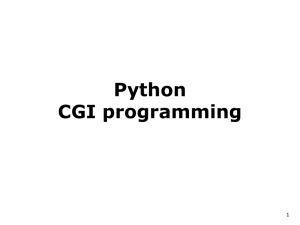 Using Python for CGI programming