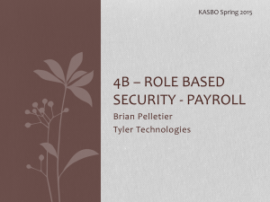 Role Based Security – Payroll