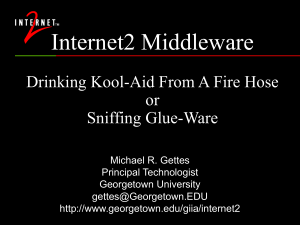 Georgetown/Internet2 Middleware