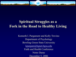 Religious Coping as a Fork in the Road to Health