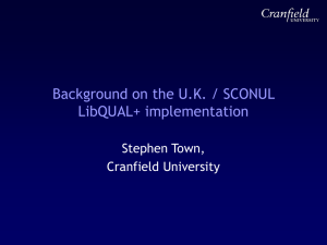 Background on the UK / SCONUL LibQUAL+ implementation