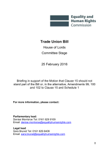 the full Trade Union Bill briefing