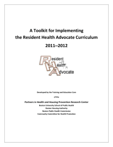 What is a Resident Health Advocate?