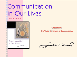 Principles of Verbal Communication