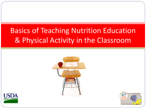 Basics of Teaching Nutrition in the Classroom