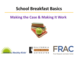 School Breakfast Basics 101