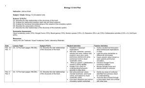 Biology 12 Circulatory Unit Plan