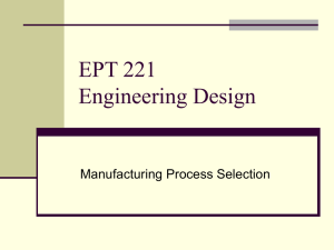 Manufacturing Process Selection