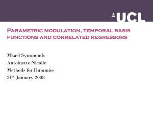 Parametric modulation, temporal basis functions and correlated