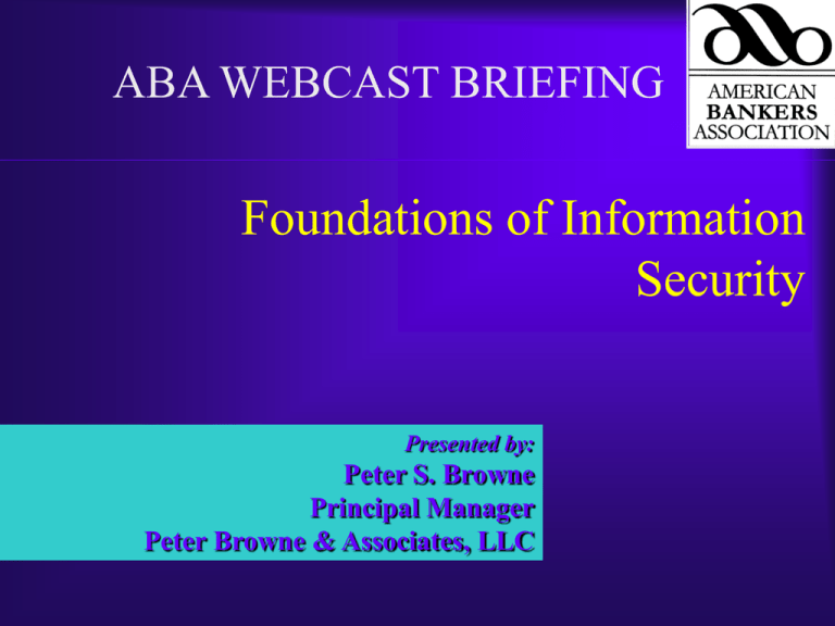 Foundations Of Information Security Webcast