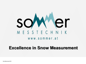 Snow Pack Analyser - Hydrological Services America