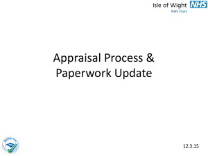 Appraisal Paperwork and Process Update Slides