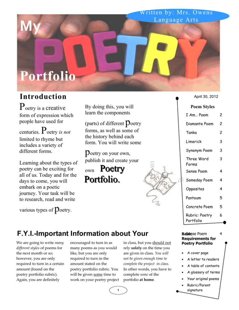 Poetry Portfolio