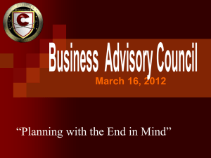 Mar. 16, 2012 PowerPoint - Crooms AoIT Business Advisory Council
