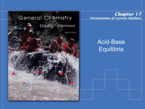 Acid-Base Equilibria