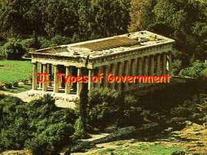 II. Types of Government