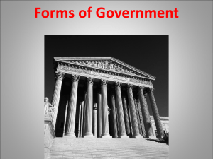 Forms of Government Ppt