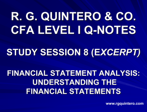excerpt - R. G. Quintero & Co. CFA Programs