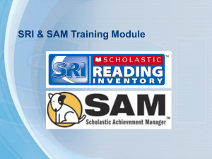SRI & SAM Training Module
