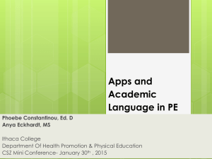 Apps and Academic Language in PE