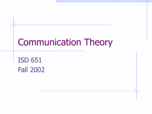 Communication Theory - University of South Alabama