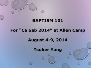 Baptism 101 - National Hmong Caucus of the United Methodist Church