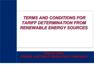 RE Tariff Regulation -2012