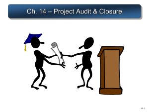 Project Audit & Closure