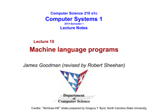 Lectures 2014 Week 4 - Department of Computer Science