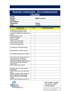 Pre-Commencement Checklist