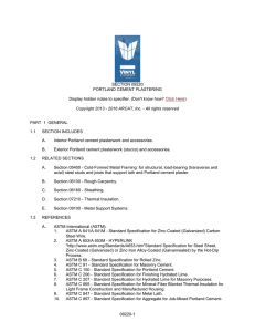 SECTION 09220 PORTLAND CEMENT PLASTERING Display