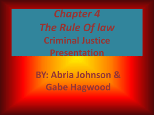 Chapter 5 The Rule Of law Criminal Justice Presentation