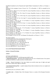 Law on the Financial Instruments Market