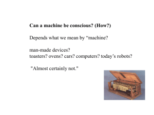 Can a machine be conscious? - Electronics and Computer Science