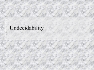 Undecidability