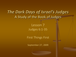 The Dark Days of Israel's Judges