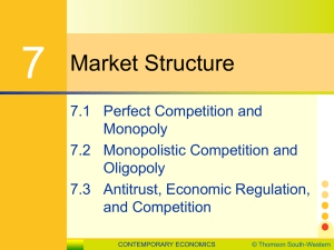 Chapter 7 Market Structure