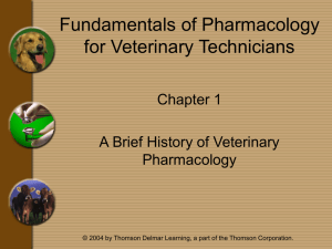 A Brief History of Veterinary Pharmacology - Delmar
