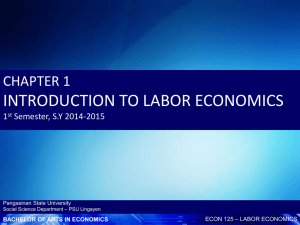 Chapter 1: Introduction to Labor Economics