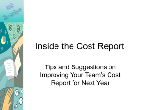 Inside the Cost Report