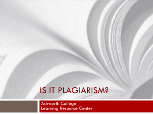 The Plagiarism Examples (ppt)
