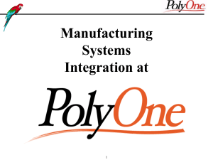 Manufacturing Systems Integration at