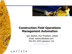 Construction Field Operations Automation