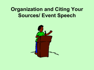 Organization, Verbal Citations, and Speech Apprehension