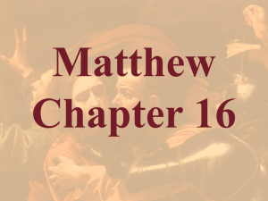 Matthew Chapter 16 - Bible Study Resource Center