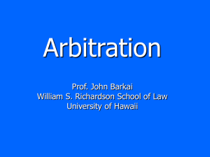 Arbitration PPT - University of Hawaii