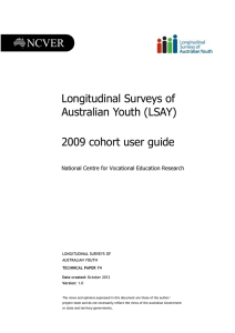 Y09 user guide - National Centre for Vocational Education Research